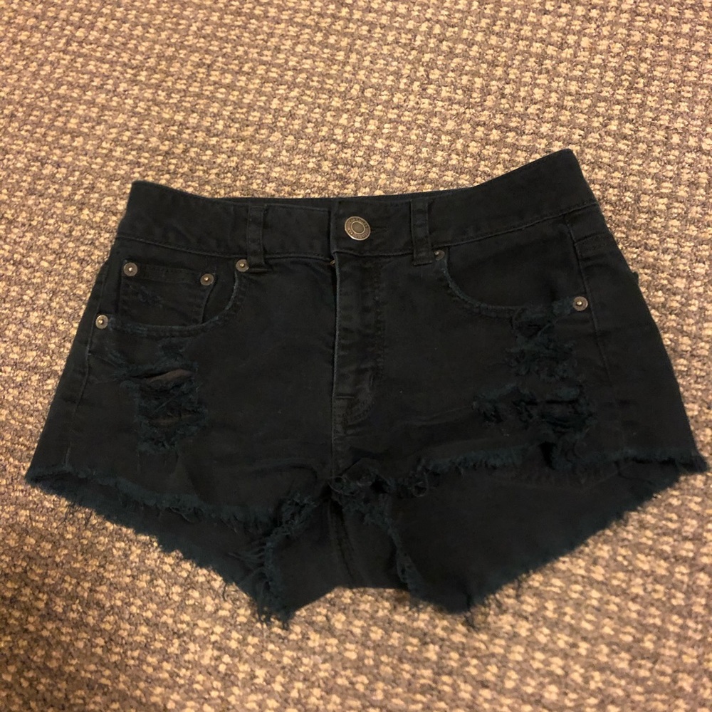 American eagle black shorts